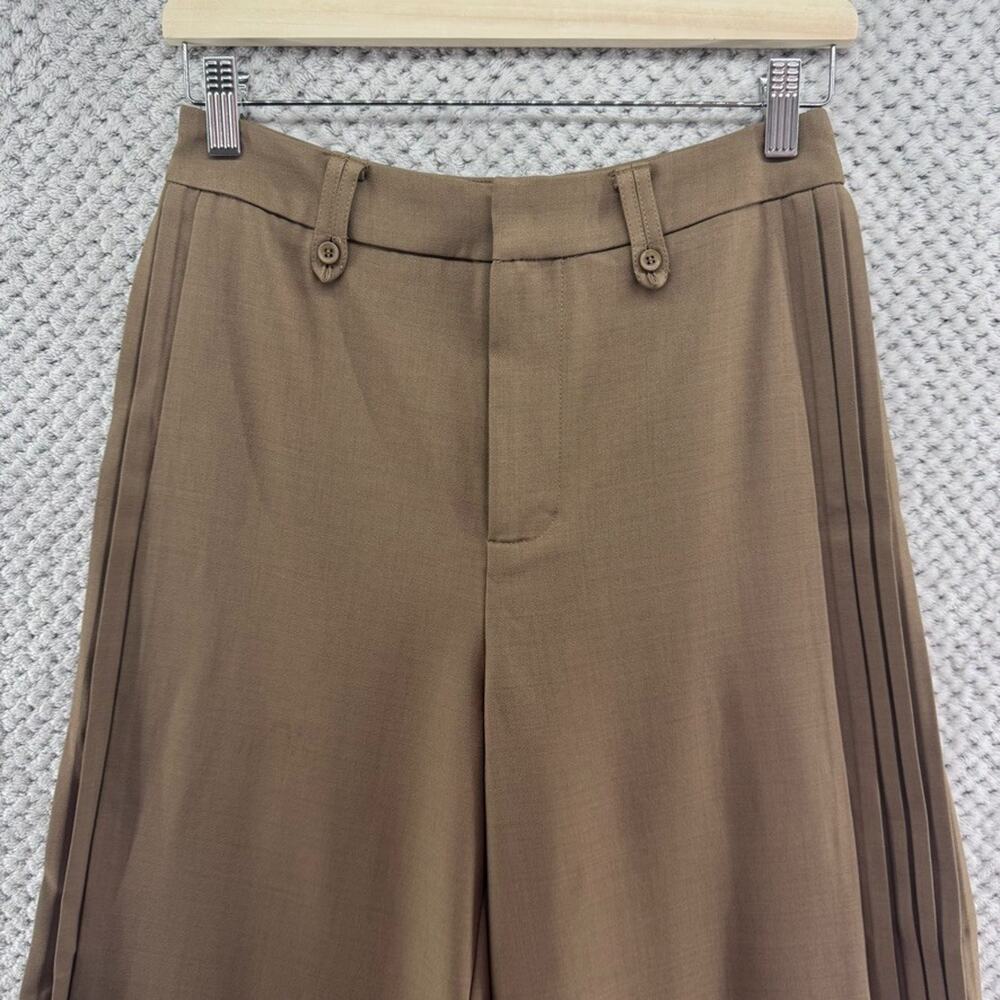 Commense Pants Womens S Brown High Rise Wide Leg Palazzo Pleaded Side Career New - Picture 3 of 15